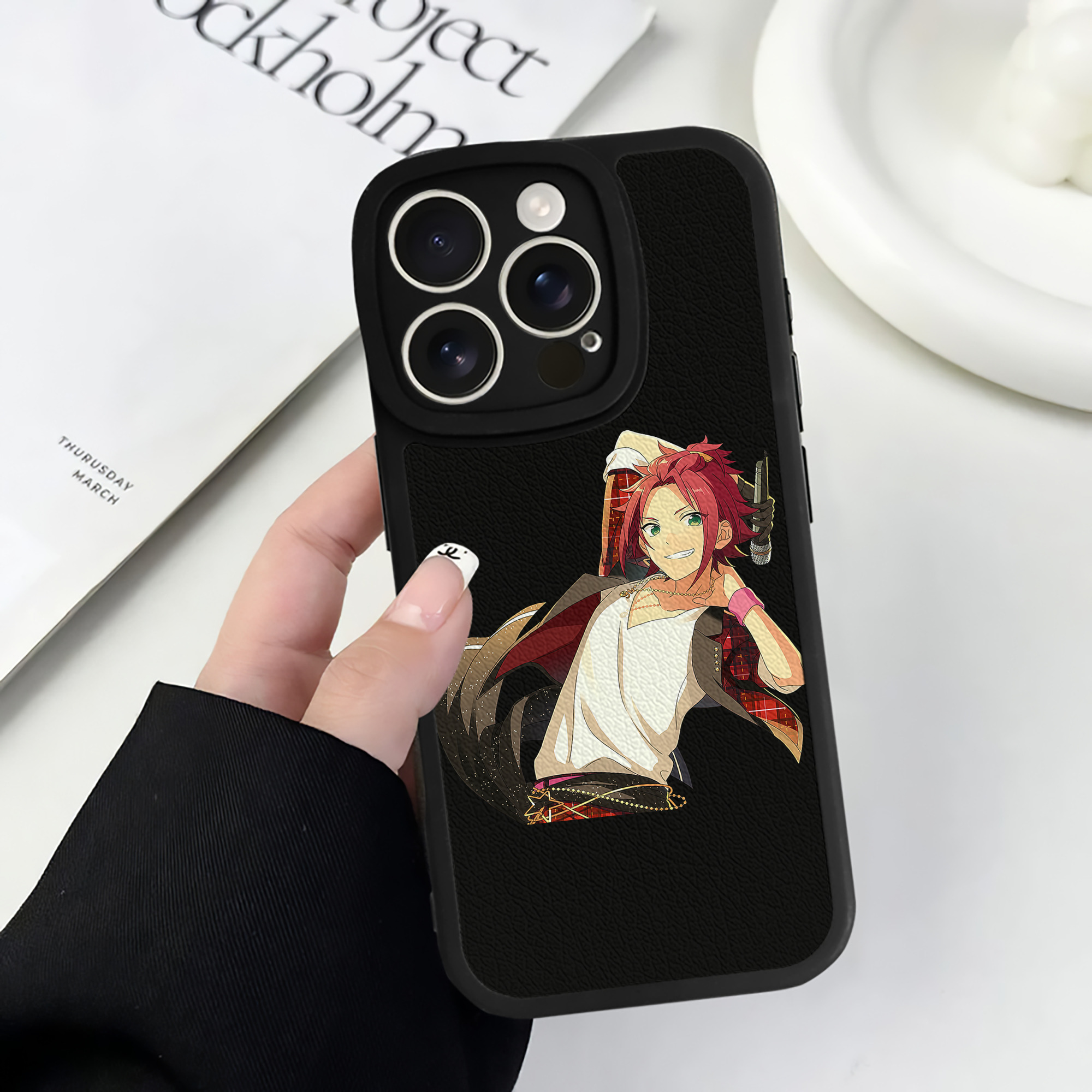 （画像用） あんさんぶるスターズ! Ensemble Stars 【iPhone 16シリーズ対応】シリコンスマホケース（レザー調） 材質：シリコン